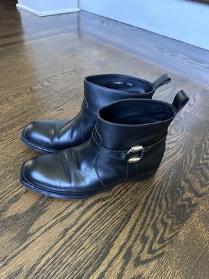 Gucci Horsebit Cirano Lux Calfskin Leather Ankle Boots Size 8.5