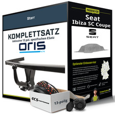 Für SEAT Ibiza SC Coupe IV 6J1, 6P5 Anhängerkupplung starr +eSatz 13pol 15- AHK