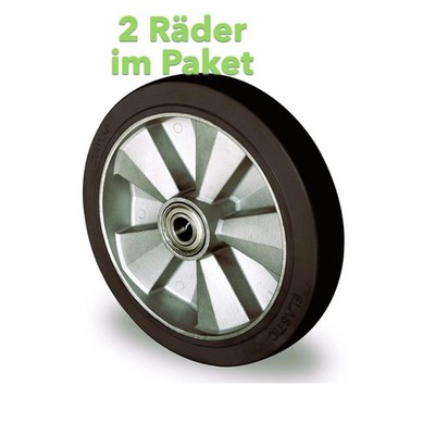 Hubwagen Rad Gummi 200 mm, 2 Stk. Gummirad 200 mm , viele Varianten, 38-60 mm