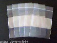 100 2"x2" white block small  zip bags 2mil 