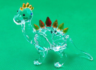 Swarovski Dinosaur with Colourful Crystal Comb & Plates 268204 MIB