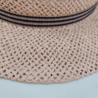 MARCUS ADLER NY Blush Pink STRAW LOOK OS FITS MOST BLACK SUN  display picture 1