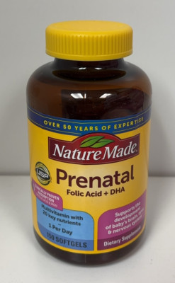 Nature Made Prenatal Multi Vitamin + DHA, 200 mg DHA, 150 Softgels