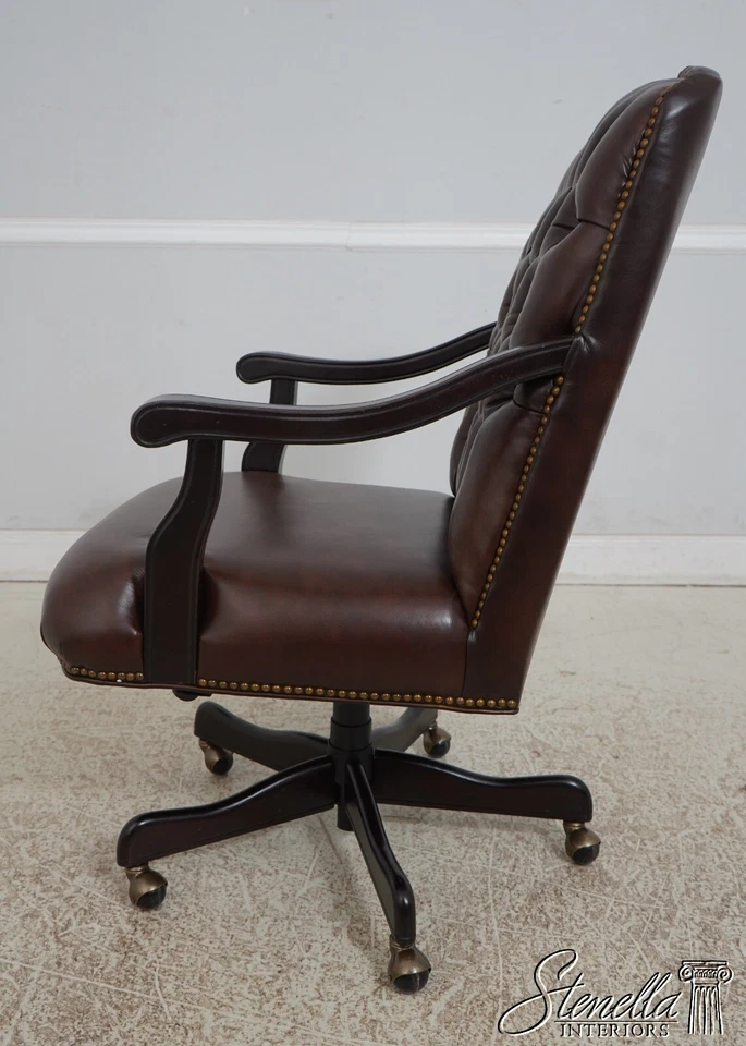 L67582: Silla de escritorio de oficina de cuero MAITLAND SMITH modelo 116 ~ NUEVA Foto 3 de 4