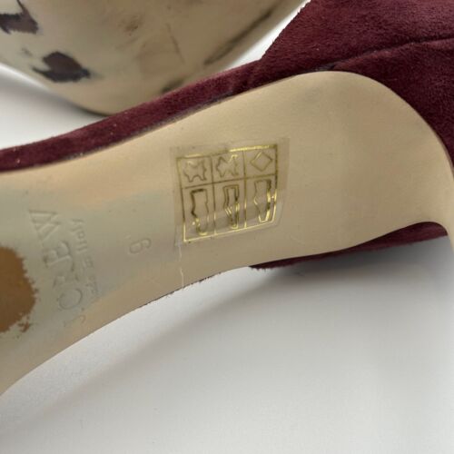 J. Crew ELSIE Wildleder D'ORSAY Pumps mit Fransen Quasten weinrot lila Damen 9 - Bild 10 von 10