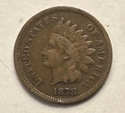 1878 Indian head cent  F / VF ,  better date!