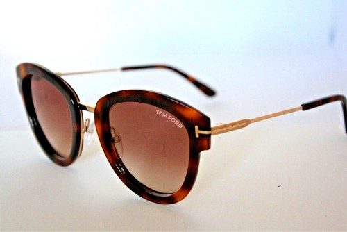 Tom Ford tortoise Frame gradient Pinkish 52mm Lens Sunglasses TF574 Mia-02