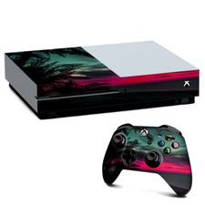 Xbox One S Console Skins Decal Wrap ONLY Ocean sunset Pink sky