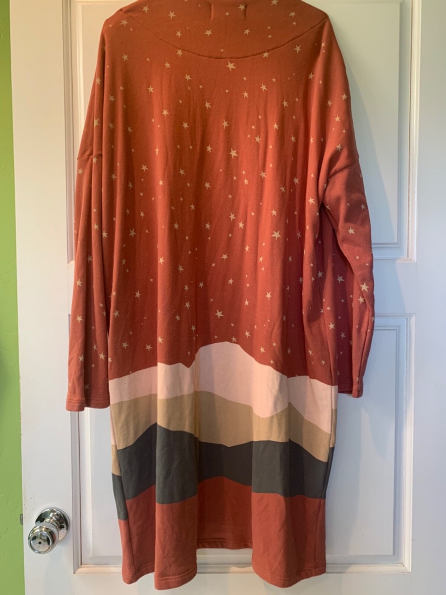 WILDFOX Desert Night Sky Cardigan Long Duster Womens Size Large