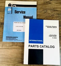 International C200 4 Cyl.Gas Engine Service Parts Manual Set For 544 574 Tractor