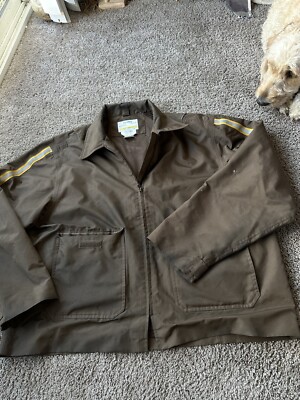 UPS United Parcel Service Twin Hill Jacket XLarge Brown Windbreaker  Reflective