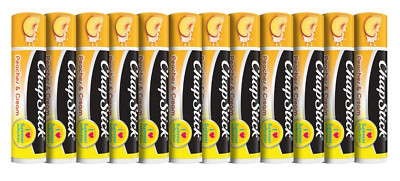 Lot of 12 Chapstick Peaches & Cream I Love Summer Collection 0.15 oz NEW/SEALED
