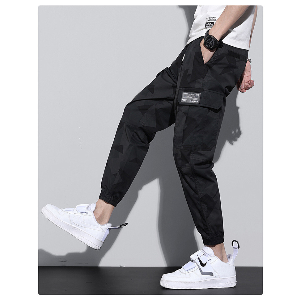 Sublevel Pantaloni Cargo Denim Jogger Uomo – Vintage Usato – Jeans Da Combattimento Urban Style – Vita Regolabile - 6