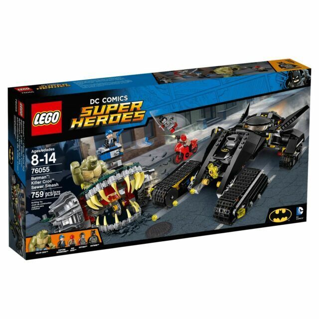 LEGO DC Comics Super Heroes Batman Killer Croc Sewer Smash 759 Piece Set (76055) Natychmiastowa dostawa tanio