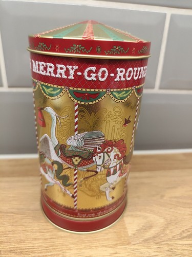 Fortnum & Mason Christmas Merry Go Round Tin Jingle Bells Biscuits Eaten BUURRP! - Picture 2 of 5