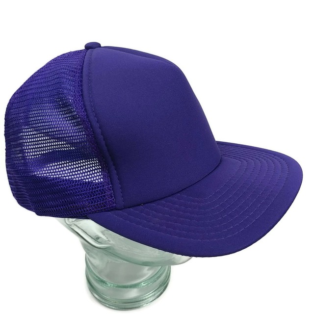 Solid Dark Purple Blank Mesh Foam Front 