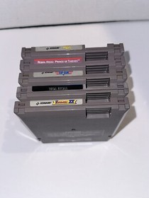 LOT of 5 Nes Nintendo Games Top Gun + Track +Bayou +Robin hood +Total Recall
