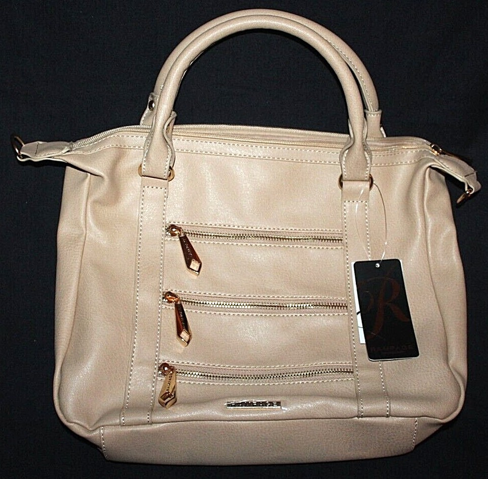Rampage Quilted Cream Convertible Handbag – Large, Elegant Multi-Way Carry Bag Rampage Large Convertible Adjustable Handbag/Crossbody Bag  main image 3