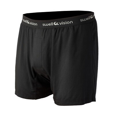Swell Vision Bamboo Fiber Boxers w/ Smart Pocket & Bamboo Case - Black (M) 