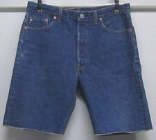 LEVI'S MEN'S VINTAGE RED TAB 501 36W 100 COTTON INDIGO BLUE DENIM SHORTS USA