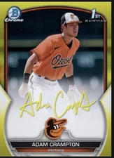 2023 TOPPS BUNT BOWMAN 23 STORE EXCLUSIVE YELLOW LEGENDARY ADAM CRAMPTON 75cc