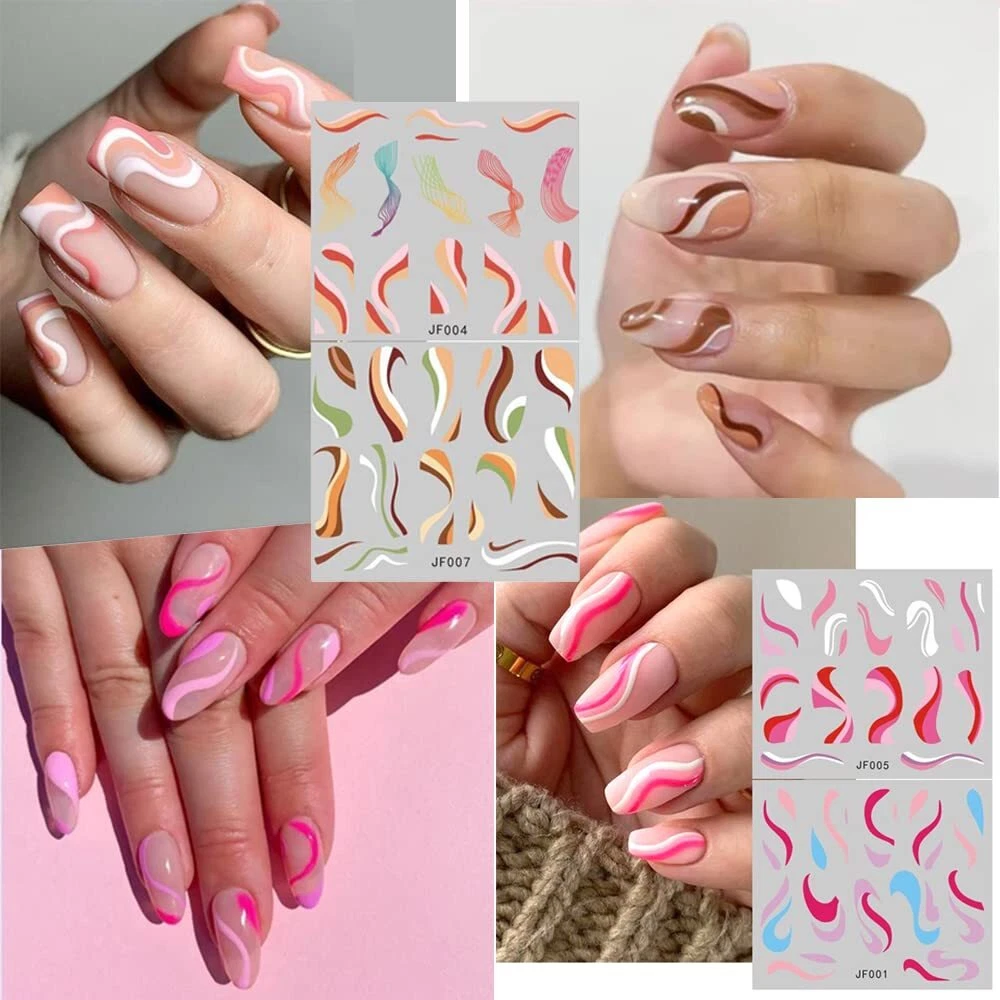 8 SheetsFlower Nail Stickers Simple Flower Transfer Decal Tatoos Manicure  Nail Art Decor Wraps From 4,79 € | DHgate