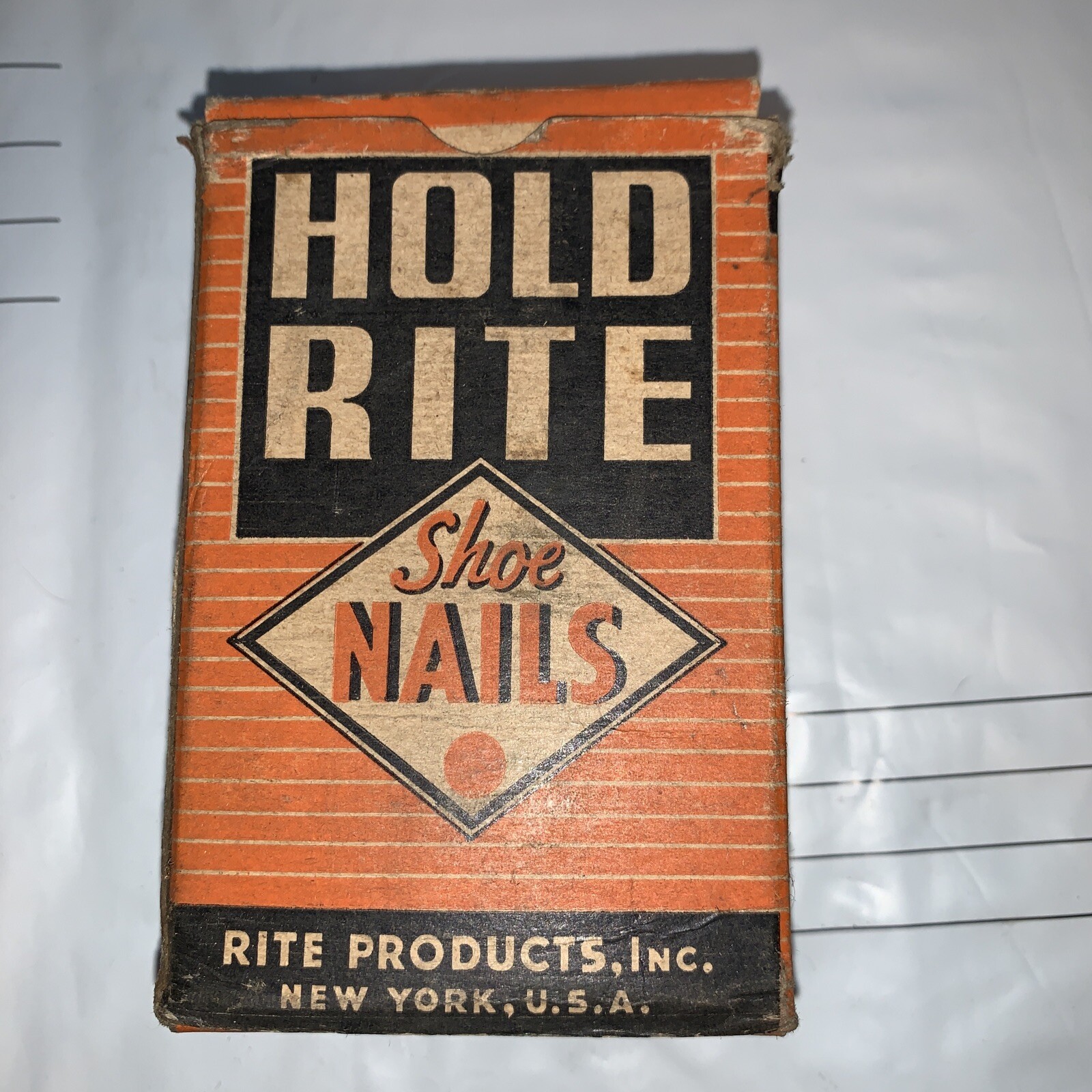 Rite products New York USA Hold Rite shoe nails. toplife brad antique box rare