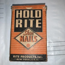 Rite products New York USA Hold Rite shoe nails. toplife brad antique box rare