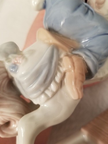 1991 Paul Sebastian Girl On Rocking Horse Porcelain Figurine - Picture 9 of 9