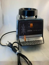 Sunbeam Custom Deluxe GE blender base, vtg, Model DL-L, chrome, faux wood grain,