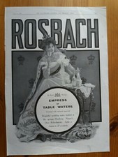 Rosbach Empress of Table Waters - Original advert from a 1905 periodical