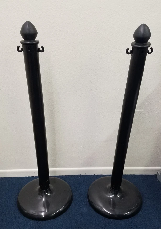 UNICATCH PLASTIC STANCHION IN BLACK 2 PIECES for plastic Chain