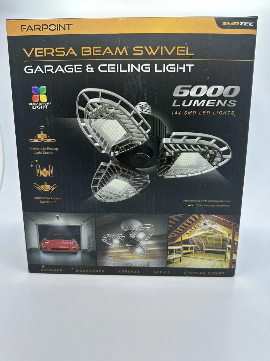 Farpoint versa beam swivel garage and ceiling light deals
