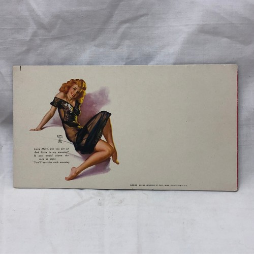 Vintage Ink Blotter Pin-up Girl By Earl Moran Lazy Mary - Picture 2 of 5