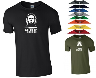 Just The Tip T-Shirt Halloween Horror Grusel Maske Kürbis Katze Hexe Männer Tee Top