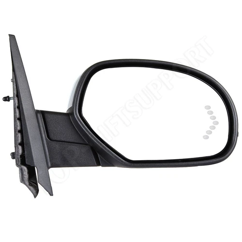 RH Side Mirror Power Fold Memory Heated Puddle Signal Chrome For 07-13 Chevy GMC
