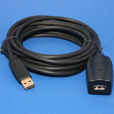 16ft 5M USB 2.0 A Male to A Female Active Extension/Repeater Cable Kinect & PS3