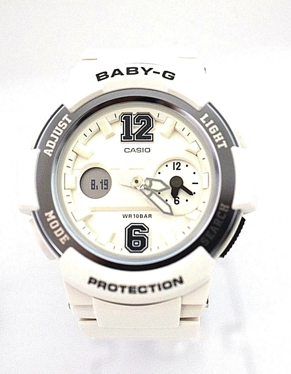 CASIO BABY G BGA210 7B1 Lady Analog Digital White Resin Strap