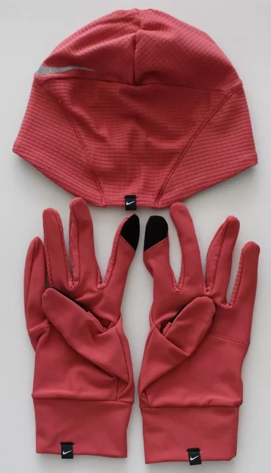 Nike Essential Running Hat & Glove Set Men's L/XL Adobe/Silver - Image 2 of 4