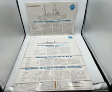 Lot Of 5 Wilhelmshaven Ship 1/250 Paper Model Kits - Schwaben, Stettin, Bussard