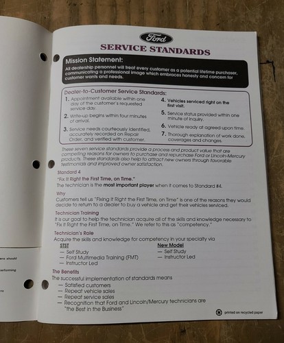 1997 FORD SELECTED VEHICLES NEW MODEL TRAINING REFERENCE BOOK 20JS-1581-D12F - Picture 3 of 7