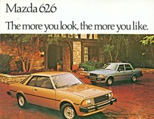 Original 1980 Mazda 626 Sport Coupe and Sport Sedan Color Sales Brochure