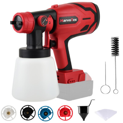 200W Cordless Paint Spray Gun for Milwaukee 18V Battery Brushless Motor 1000ML