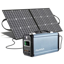 Flashfish Portable Power Station 300W/222Wh Solar Generator for Camping