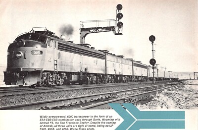 Borie Wyoming & The Overpowered E8A-E9B-E8B San Francisco Zephyr Vtg Mag Excerpt
