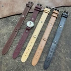 Size 8/10/12/14mm Ladies Vintage Wire Lug Watch Leather Wrist Strap Band #153