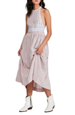 Free People Color Theory Midi Dress Large New | eBay