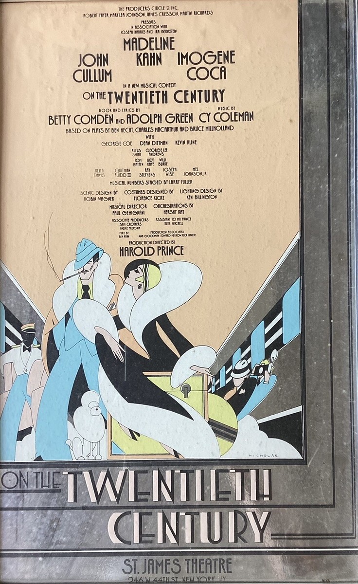 On the Twentieth Century Orig Window Card Silver Foil Poster 1978
