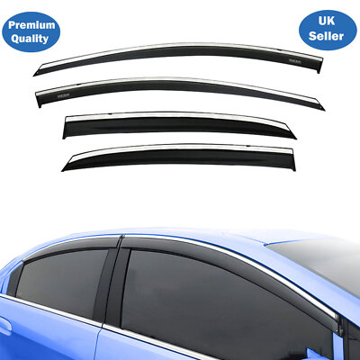 Chrom Fenster Windabweiser für Hyundai I30 2013-2017 Regenschutzvisiere 4tlg