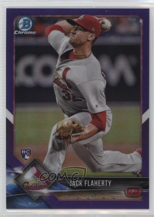 2018 Bowman Chrome Purple Refractor 109/250 Jack Flaherty #72 Rookie RC fo7